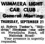 Wimmera Light Car Club General Meeting