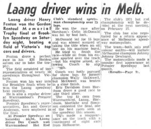 Laang Driver Wins In Melbourne