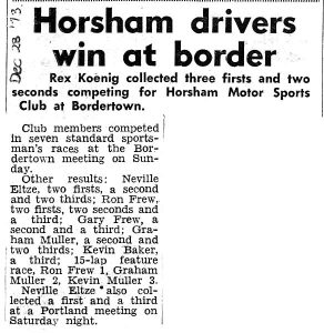 Horsham Drivers Win at Border