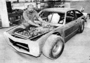 The picture above shows Trevor Simmons working on the Super Saloon at his panel-beating business in Stawell Road. PHOTO: Wimmera Mail-Times