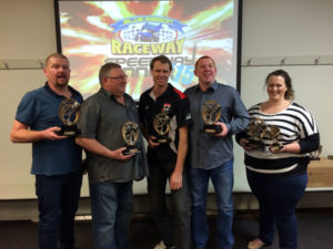 CLASS CHAMPIONS: L-R Mark McDonald, Steve Ellis, Richard Bansemer, Luke James, Emma Wilken