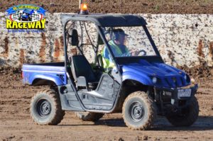 PASSES INSPECTION: Track curator Richard Wilken carefully inspect the track making sure that it is safe to race.PHOTO: Leanne Shanks