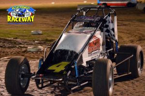 WINGLESS WALSH: Carly Walsh wins both nights at Blue Ribbon Raceway. PHOTO: Mark Cowin