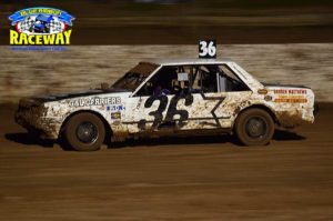 TEAM EFFORT: Stuey Robinson and Belinda McCoubrie kept the XF dream alive in the Street Stocks and SSA Ladies races. PHOTO: Leanne Shanks