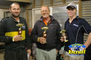 VSC FORMULA 500 PODIUM: (L-R) 3rd Kane Charlston, 1st Graham Porter, 3rd Thomas Button