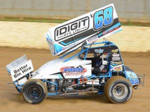 LEADER: Brett Milburn will be defending a lead in the SRA Victorian Sprintcar series when it comes to Kalkee on Saturday night. PHOTO: Rock Solids Productions