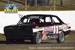 Hamilton's Todd Atkin won the JSPA Junior Sedan Final Race. PHOTO: M&L Speedway Photography